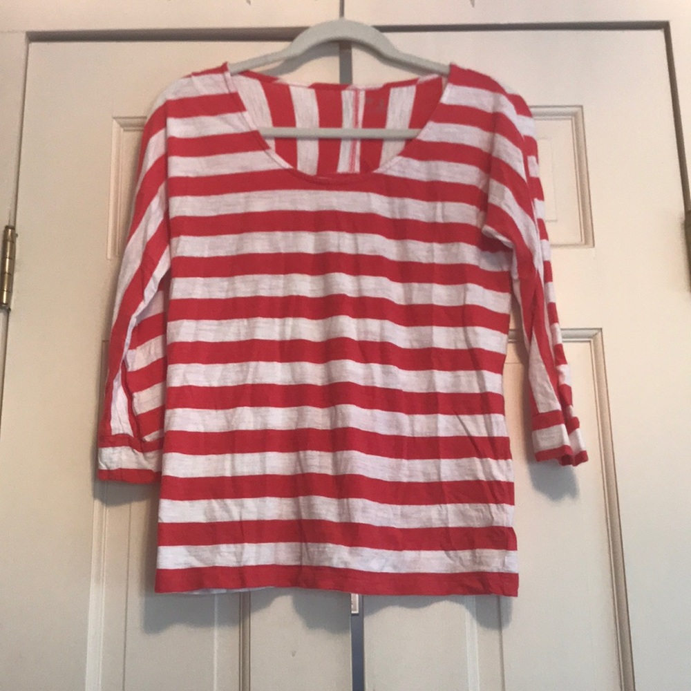 GAP outlet 3/4 sleeve striped cotton top